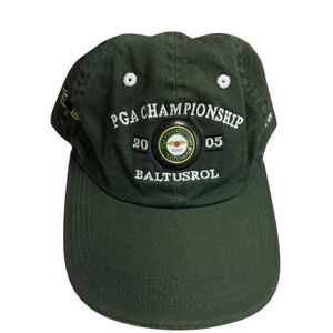 2005‎ PGA Championship Green Hat Cap Baltusrol VTG Ball Marker Ahead Adjustable